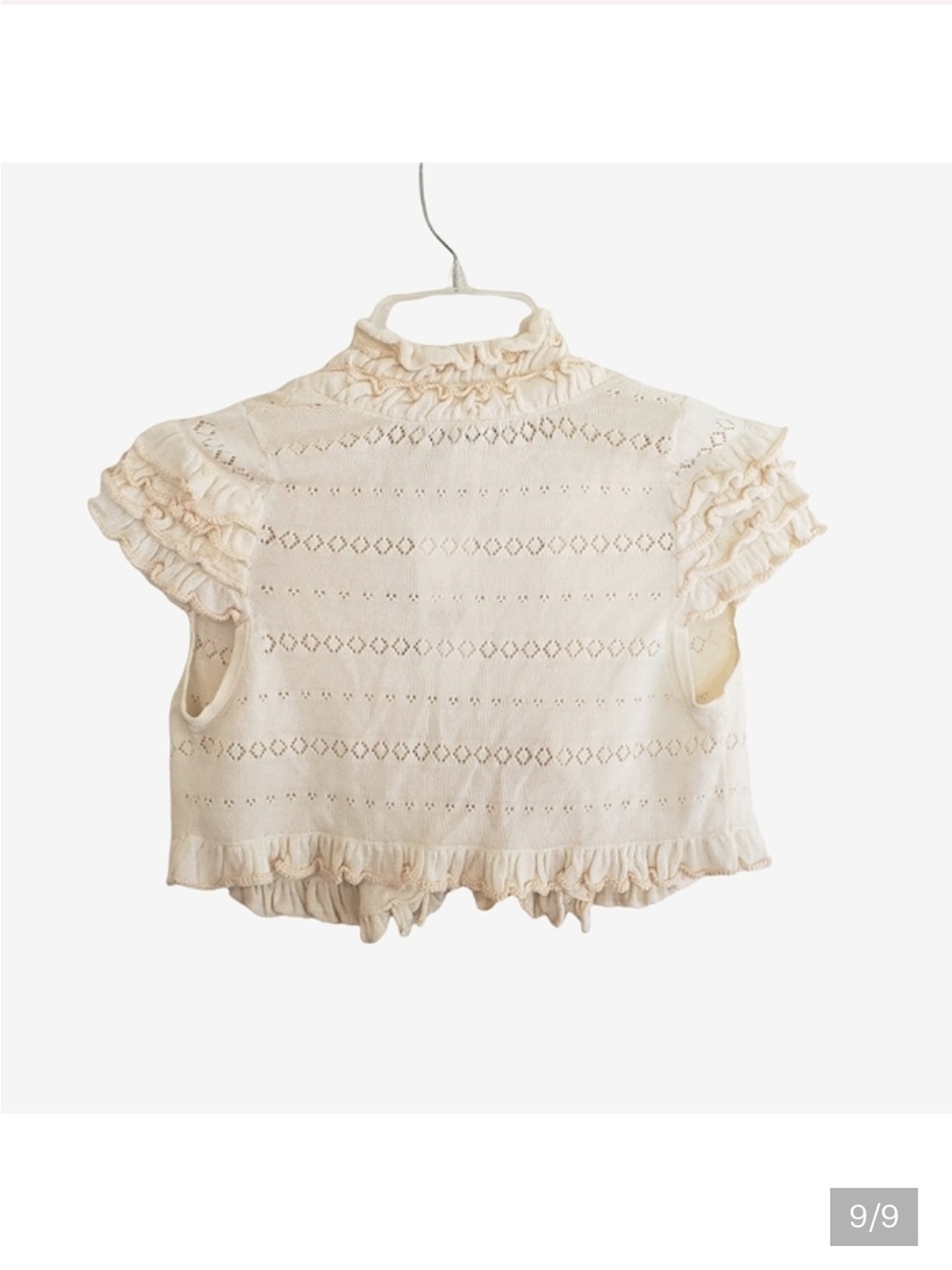 Nanette Lepore cream ruffled shrug - Picture 2 of 5